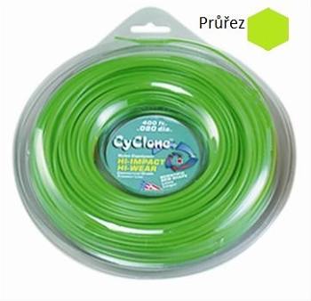 Žací struna 2,0mm-121m 6-hvězda