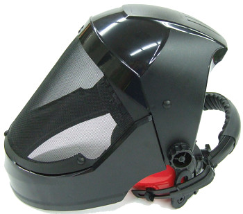 Ochranný celoobličejový štít a sluchátka